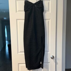 SHEIN Black Strapless Dress